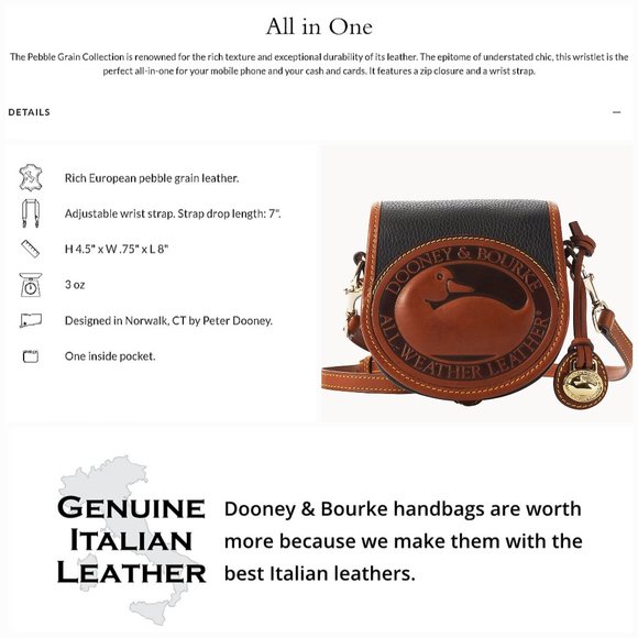 'DOONEY & BOURKE' LEATHER PINSTRIPE RED INTERIOR BAGGETT  DETACHABLE STRAP - Picture 15 of 16